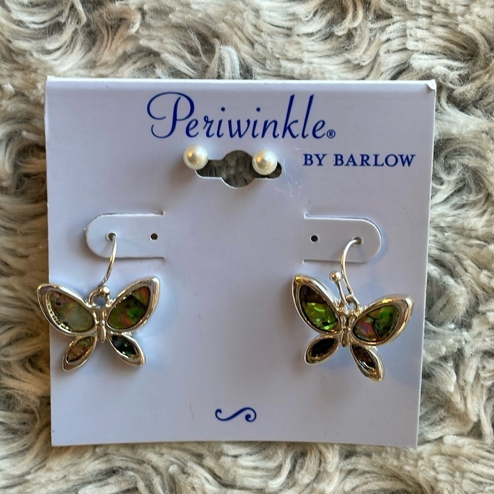 Butterfly earrings, brand new!